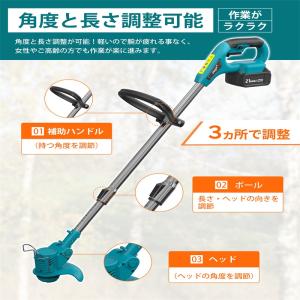 草刈機 充電式 コードレス 芝刈り機 家庭用 ...の詳細画像2