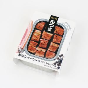 缶つま 国分 厚切りベーコン ブラックペッパー味 105g缶 缶詰 おつまみ キャンプ 5,500円以上送料無料｜murakami-ya