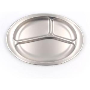 ステンレス　ランチプレート 　3ツ割 ランチプレート つや消し　燕三条製　村の鍛冶屋 ※メール便