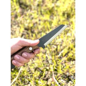 Kanenori　フルタング両刃鉈　ナイフスタイル　刃厚5ｍｍの鋼付フルタング鉈のナイフ型｜muranokajiya