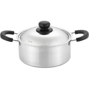 【新品未使用】ヨシノクラフト　両手鍋20㎝　IH.ガス対応 ヨシカワ 両手鍋 20cm IH対応 蓋付き COOK EASY 日本製 （ ガス火対応