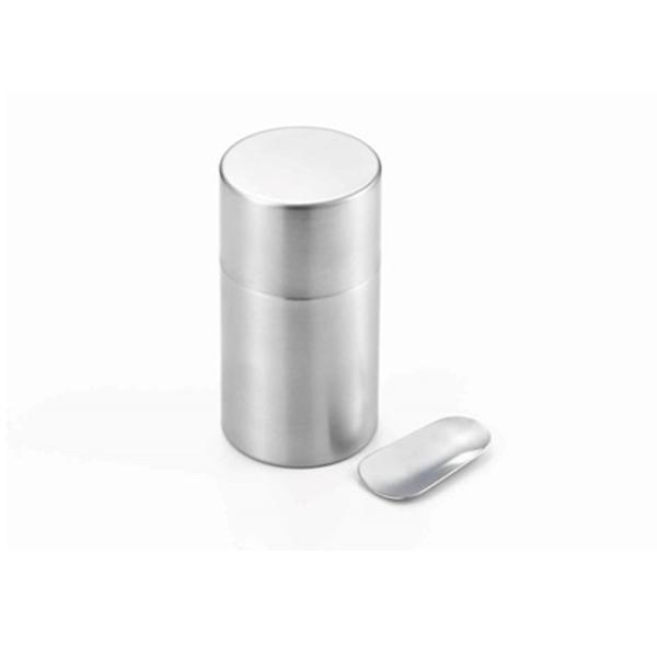 燕三条製｜YJ3343 郷技 ステンレス茶筒（茶箕付） YJ3343 上品でスッキリしたデザインのス...