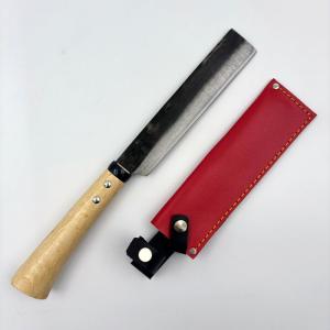 土佐 竹割包丁 安来鋼青紙割込 165mm 両刃 胴金付 竹細工 竹工芸用
