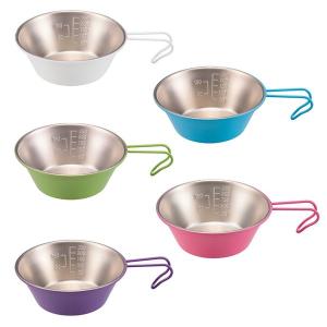 CAPTAIN STAG ステンレスシェラカップ 320ml（ホワイト/ブルー/グリーン/ピンク/パープル）［UH-11-15］