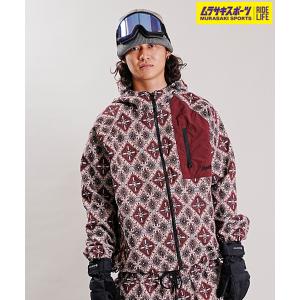 スノーボード ウェア ジャケット ユニセックス BSRABBIT ビエスラビット ETHNIC HOODED 23-24モデル KK G21｜murasaki