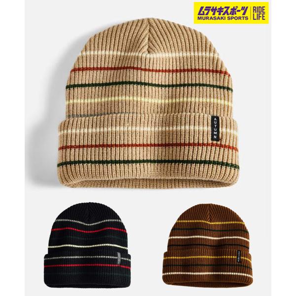 AUTUMN オータム スノーボード ビーニー ユニセックス MULTI STRIPE ムラサキスポ...