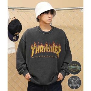 THRASHER スラッシャー THM-24ASCS01 メンズ トレーナー パウダーブリーチ加工 ...