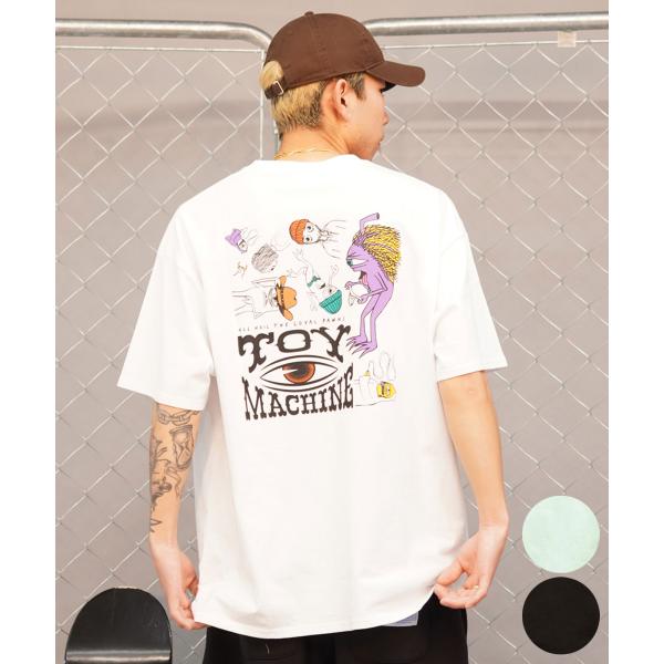 TOY MACHINE トイマシーン バックプリントTシャツ クルーネック半袖T メンズ MTMSE...