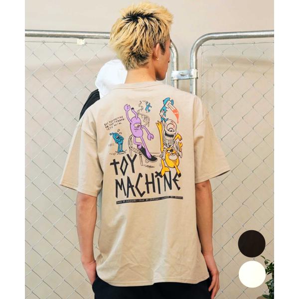 TOY MACHINE トイマシーン 半袖Tシャツ バックプリント MTMSEST8 ムラサキスポー...