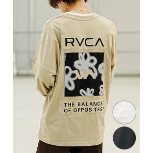 RVCA/ルーカ メンズ スクエアロゴT オーバーサイズ クルーネック長袖Tシャツ BD042-065｜murasaki