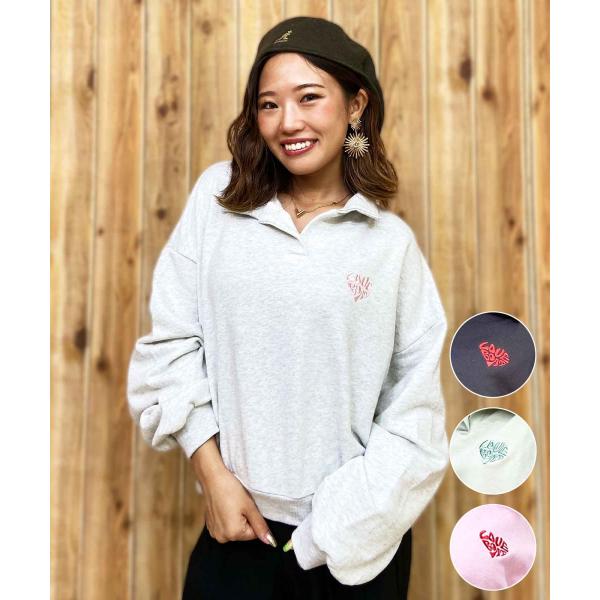 LOVE BOAT/ラブボート レディース 衿付きトレーナー クロップド丈 LB-MTR03
