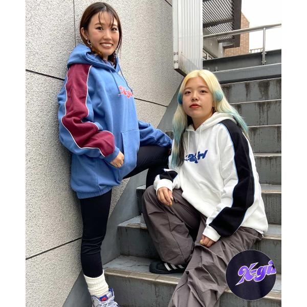 X-girl エックスガール CONTRAST COLOR SWEAT HOODIE レディース プ...