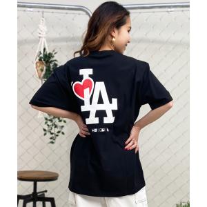 NEW ERA ニューエラ レディース 半袖 Tシャツ MLB ロサンゼルス・ドジャース LA ロゴ 14334742 ムラサキスポーツ限定｜murasaki