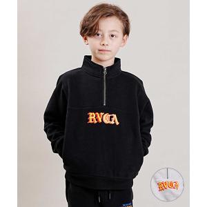 RVCA/ルーカ SCRIPT ZIP キッズ ジュニア トレーナー ハーフジップ スウェット BD046-156｜murasaki