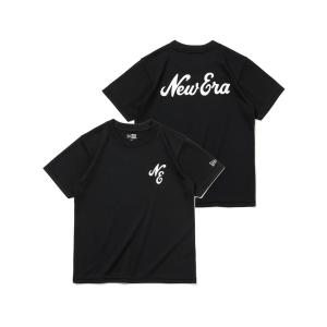 NEW ERA ニューエラ キッズ Youth 半袖 テック Tシャツ Classic Logo ブラック バックプリント 14111849｜murasaki