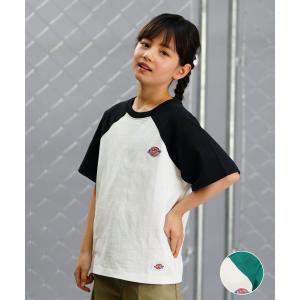 Dickies ディッキーズ キッズ 半袖 ラグラン Tシャツ ロゴ ワッペン 定番 80572600｜murasaki