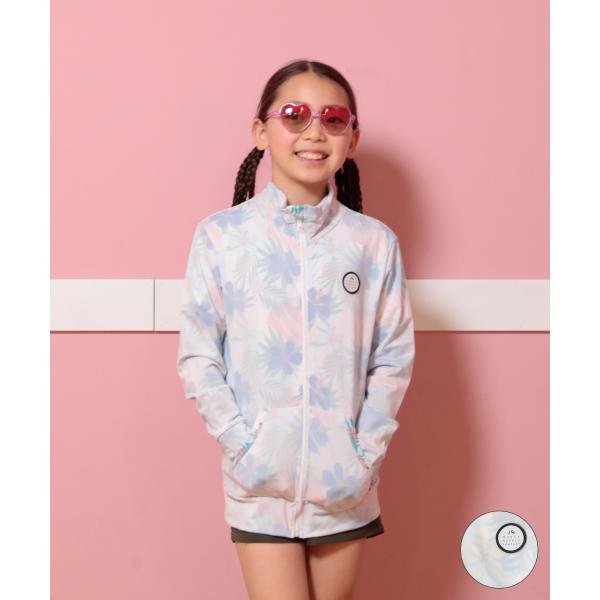 RUSTY ラスティー キッズ 長袖 ラッシュガード ジップアップ UVケア 水陸両用 花柄 963...