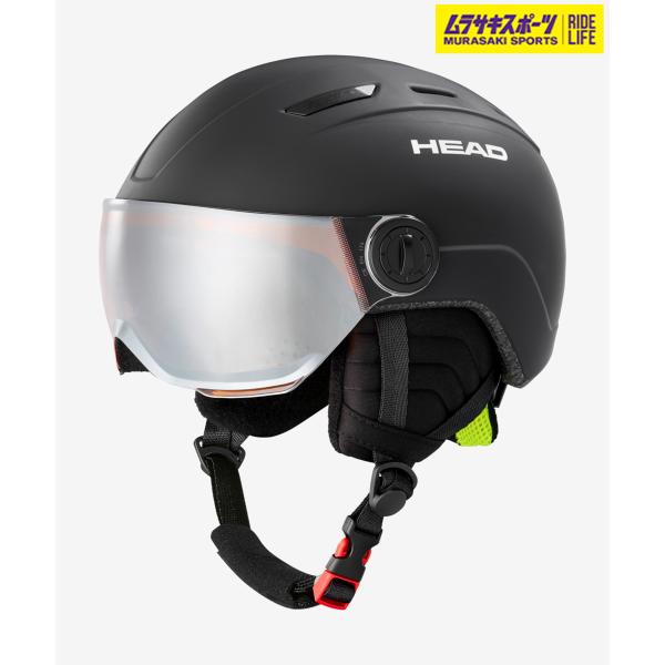 スノーボード ヘルメット キッズ HEAD ヘッド MOJO VISOR 23-24モデル ムラサキ...