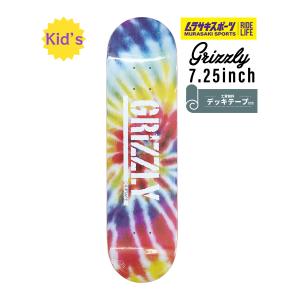 GRIZZLY グリズリー キッズ スケートボード デッキ TIE DYE DECK 7.37inch｜murasaki