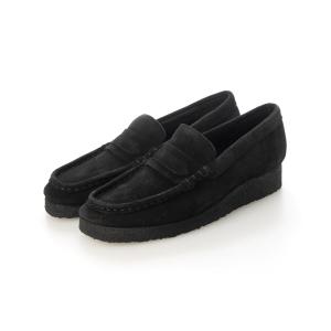 【美品】クラークス ワラビー ブラック Clarks スエード 23.5 Clarks（クラークス） ウィメンズ ワラビー ブラック スウェード