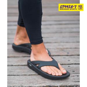 beauty&youth OOFOS サンダル　ブラック　23センチ OOFOS ウーフォス リカバリーサンダル 黒 ビーサン ウィメンズ (OOFOS