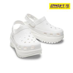 CROCS クロックス メガ クラッシュ クロッグ メンズ レディース 厚底 サンダル スニーカー ストリート 207988-100 White｜murasaki