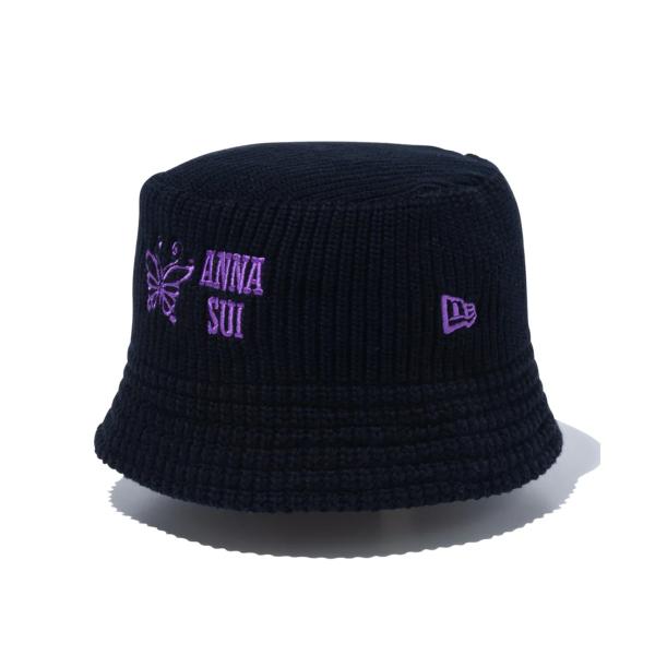 NEW ERA ニューエラ ニットバケット ANNA SUI アナ スイ ブラック バケットハット ...