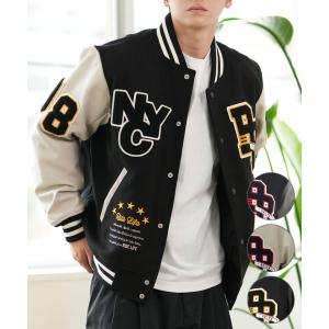 POLO RALPH LAUREN◇スタジャン/S/コットン/NVY : セカンドストリート