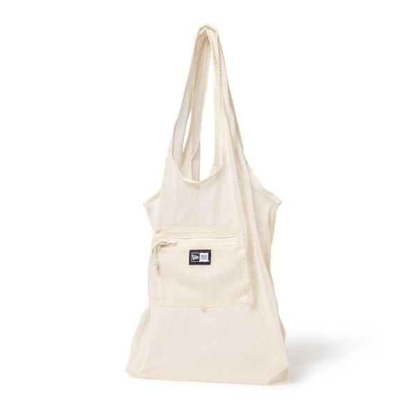 NEW ERA ニューエラ トートバッグ エコトートバッグ 22L パッカブル アイボリーメッシュ ...