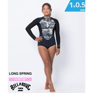新 BILLABONG レディース 長袖タッパー フロントジップ ウェットスーツ M BILLABONG レディース 長袖タッパー フロントジップ ウェット