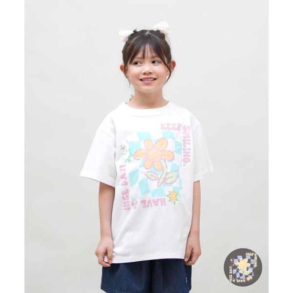 RUSTY ラスティ 半袖 Tシャツ キッズ ジュニア 子供 女の子 フロントプリント フラワー お...