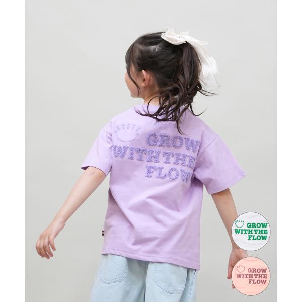 RUSTY ラスティ 半袖 Tシャツ キッズ ジュニア 子供 女の子 バックデザイン サガラ刺? ニ...