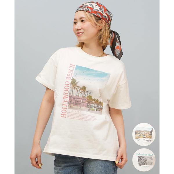 RIKKA FEMME リッカファム 半袖 Tシャツ レディース ビーチフォト RF25HS02
