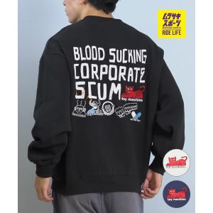 TOY MACHINE トイマシーン トレーナー スウェット メンズ クルーネック バックプリント 裏起毛 TM CAT SWEAT CREW MTMFFSW5