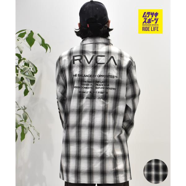 RVCA ルーカ 長袖 シャツ メンズ バックプリント ロゴ チェック NxI SHIRTS BF0...