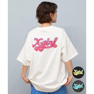 X-girl（エックスガール） ロゴ Tシャツ X-girl GLITTER MILLS LOGO S