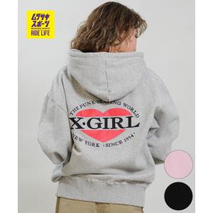 X-girl（エックスガール） トライバルハート ジップアップスウェット