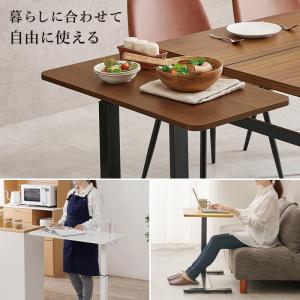 サイドテーブル ガス圧 昇降式テーブル 無段階...の詳細画像2