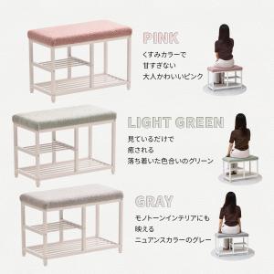 玄関ベンチ ブークレ ベンチ シューズラック ...の詳細画像2