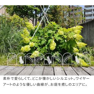 アイアンフェンス ミニ(猫) 3枚組 ブラック...の詳細画像4