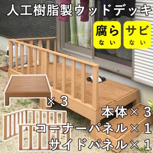 ウッドデッキ 人工木材 ウッド風 人工樹脂 人工デッキ テラス 縁台