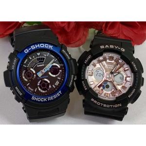 恋人達のGショック ペアウオッチ カシオ G-SHOCK BABY-G AW-591-2AJF BA-130-1A4JF 黒 ブラック 送料無料｜muratatokei