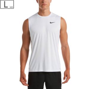 NIKE SWIM ナイキ スイム 【メンズ】Dri-FIT ソリッドノースリーブハイドロガード 【ホワイト】【Lサイズ】 NESSA585