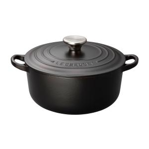 ル・クルーゼ ココット ロンド 28cm マットブラック 2501 鋳物ホーロー