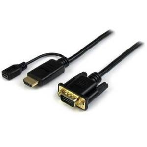 StarTech.com  HDMI(オス) - VGA(オス)アクティブ変換ケーブルアダプタ 91cm 1920x1200/1080p HD2VGAMM3｜murauchi3