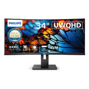 34.6インチ　フィリップス　フルHD　IPS液晶ディスプレイ 液晶ディスプレイ(34型/曲面型/VA/UWQHD 3440×1440/100Hz/4ms