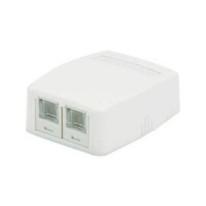 Panduit/パンドウイットコーポレーション  CAT6Aローゼットボックスキット シャッター付き 2個口白 JOQ2H6A00