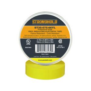 Panduit/パンドウイットコーポレーション  ビニールテープ 耐熱 耐寒 難燃 プロ仕様グレード 黄 幅19.1mm 長さ20m ST35-075-66YL