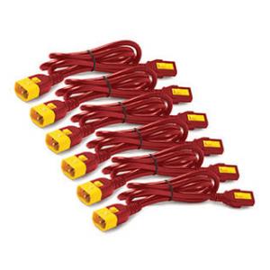 シュナイダーエレクトリック（APC）  Power Cord Kit (6 ea) Locking C13 to C14 0.6m Red AP8702S-WWX340｜murauchi3