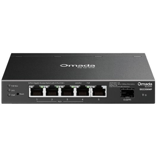 TP-Link ティーピーリンク Omada ギガビットポートx6 Accessスイッチ(PoE+ポ...